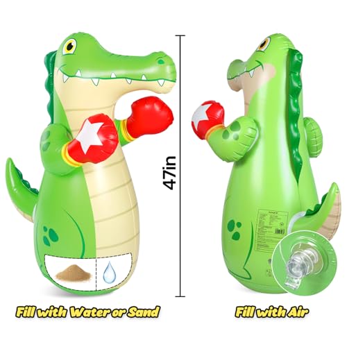 Image of 47 inch Kids Inflatable Punching Bag, Boxing Training Toy for Boys and Girls