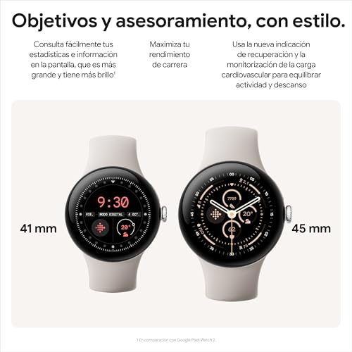 Miniatura 3 de Google Pixel Watch 3 45 Mm - Caja De Aluminio En Color Verde Liquen Mate - Correa En Color Verde Liquen - Wi-Fi