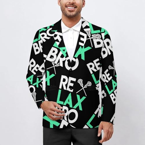 RELAX Bro Lacrosse Mens Blazer Suit Jacket Lightweight Slim Fit Casual Coat2