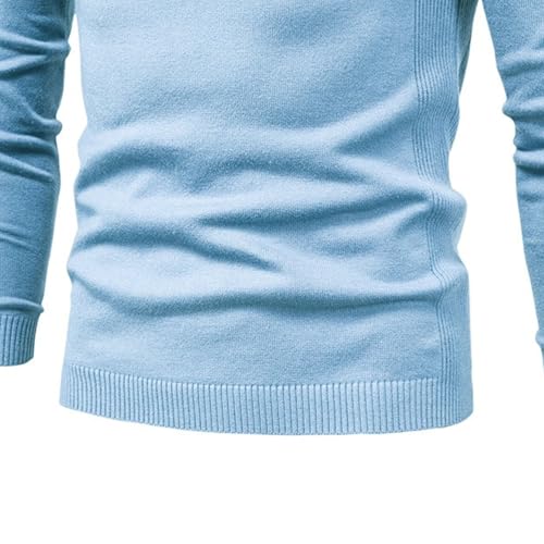 Mens Crewneck Pullover Sweater Slim Fit Lightweight Long Sleeve Knitted Sweaters Casual Plain Dress Sweater4