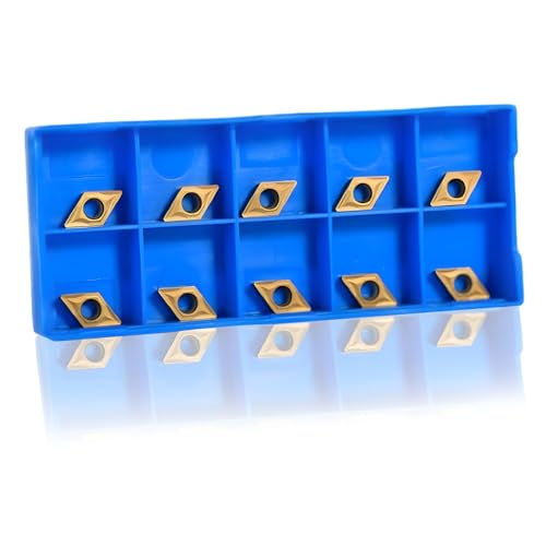 10-teiliges Set Wendeschneidplatten DCMT070204 US735 – Für Drehmeißel, Typ DCMT21.51