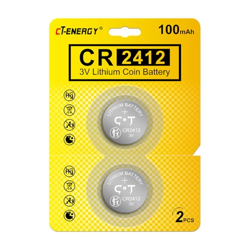 CT-ENERGY Lithium CR2412 100mAh Battery 2-Pcs