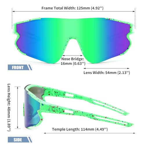 YuJian 3 pack Kids Sunglasses Youth Baseball Sunglasses for Boys Girls Softball Beach Running Sun Glasses UV Protection4