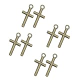 Pendentifs pour la fabrication de bijoux : porte-clés crucifix, breloques antiques en alliage de , durables.