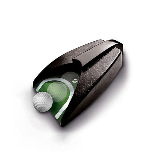 cxyin-home ゴルフ練習用 返球機 自動リターン パター練習器具 ゴルフカップ 自動返球 方向調節 わずか420g センサー感知 持ち運び便利 軽量 コンパクト パット練習 室内 屋外 単三電池(別売り) 静音(幅16.5×奥行き27×高さ6cm)