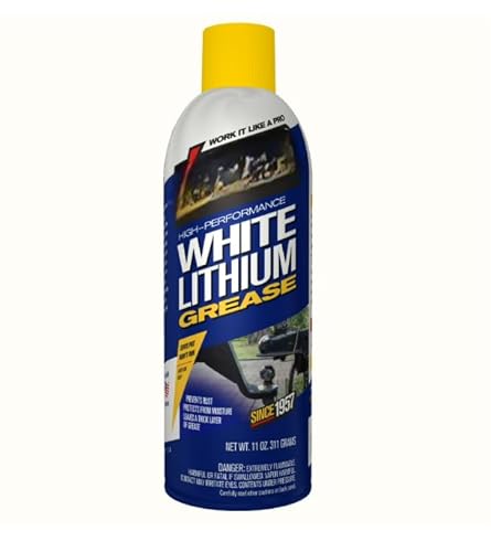 New B'lasters White Lithium Grease Spray – High-Performance Lithium Grease Spray, 11 oz (Pack of 1)