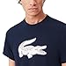 Lacoste Men's Ultra Dry XXL Logo T-Shirt, Navy Blue/White, Large
