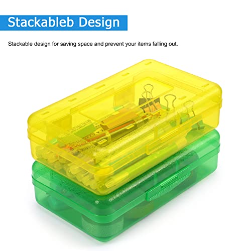 Tamaki TK0325-03 1 Pack Plastic Pencil Box Large Capacity Pencil Boxes Clear Boxes With Snap-Tight Lid Stackable Design And Stylish Office Supplies Storage Organizer Box thumb #3