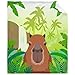 ARTBLANKET Kapibara On The Jungle Blanket for Fall Winter Spring All Season Warm Fuzzy 60x50 in for Medium Teen/Travel Microplush Lightweight Thermal Fleece Summer Autumn Blankets for Couch Bed Sofa