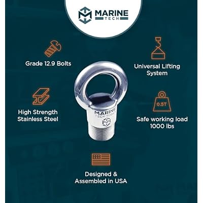 Marine Tech Tools Universal Lifting System (AMT0022), Fits All Non-Verado Mercury Outboards, Use with Marine Tech Adapters for All Manufacturers