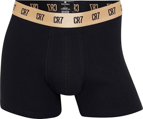 CR7 Underwear Pack 5 Bóxers de Algodón y Microfibra Negros y Oro con Bolsa de Viaje 5