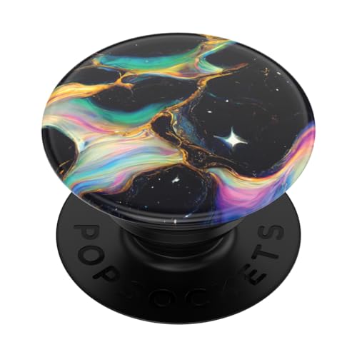 Support PopSockets extensible Electric Oil Slick avec béquille de table intégrée