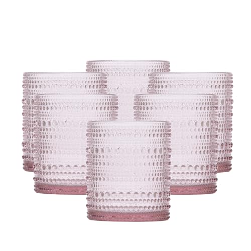 Comparison: Best Jupiter Hobnail Double Old Fashioned Glasses 11 Fortessa Jupiter Beaded Hobnail Glass, 10 Ounce Double Old Fashioned (Set of 6), Pink