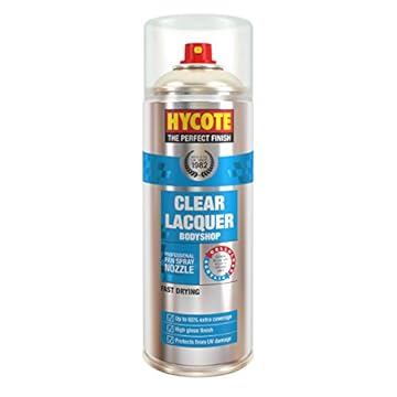 Hycote Bodyshop Clear Lacquer, Fast Drying Spray Paint, 400 ml