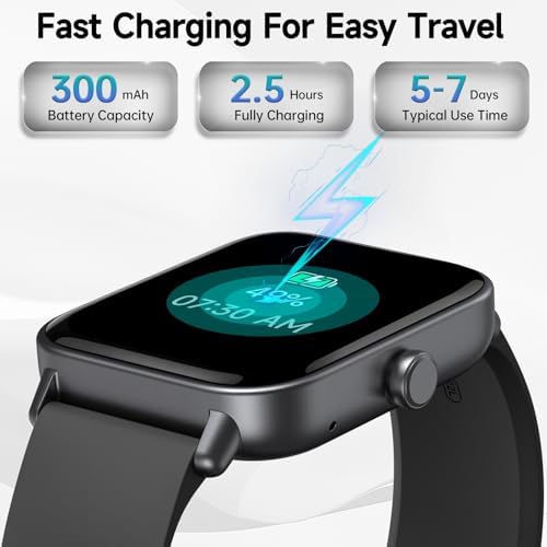 Smart Watch for Men Women (Answer/Make Call), Alexa Smartwatch Compatible with Android iOS, Fitness Tracker with Heart Rate SpO2 Sleep Monitor, 1.8'' HD DIY Dial Waterproof Watch with Bluetooth Call — view 7
