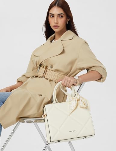 Image of Lavie Luxe Women's Quare25 Medium Debossed Satchel Handbag for Women | Satchel Bag for Work | Ladies purse | Stylish Shoulder Bag | Gift for Women