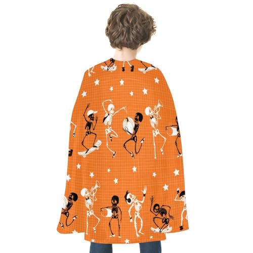 MUMEHAZ Women Witch Costume Vampire Cloak Orange Black Dancing And Skateboarding Wizard Robe Men Costume Festival Halloween Fancy Dress