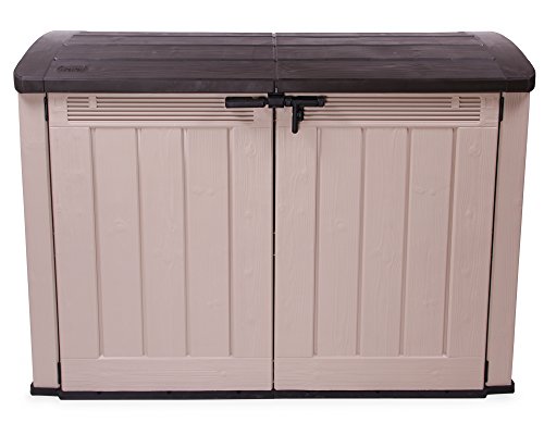 Ultra Ondis24 Fahrrad- und Mülltonnenbox (3 x 120 L) Gartengarage Gartenmöbelbox Fahrradbox XXL mit Boden