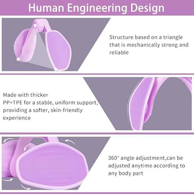Thigh Master Hip Trainer Kegel Exerciser,Pelvic Floor Exercise Devices for Arm Leg,Inner Thigh Exercise Equipment Kegel Exercise Products for Women Home Gym (Purple)