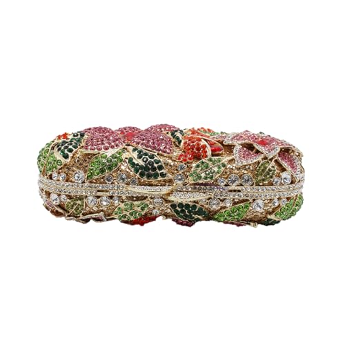 Image of Luxury Crystal Clutch Purse for Women Rhinestone Handbag Formal Party Evening Bag Sparkly Bridal Flower Purse