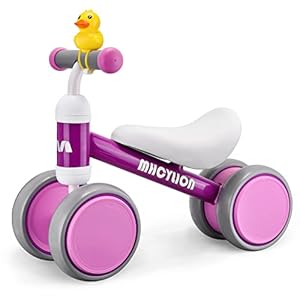MHCYLION Kinder Laufrad mit 4 Räder Violett