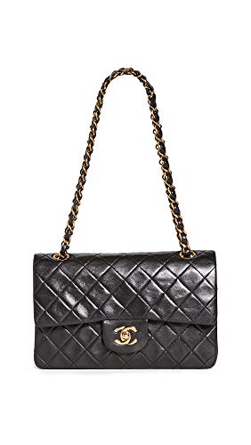 Chanel Women's Pre-Loved Lambskin 2.55 9" Flap Bag, Black, One Size