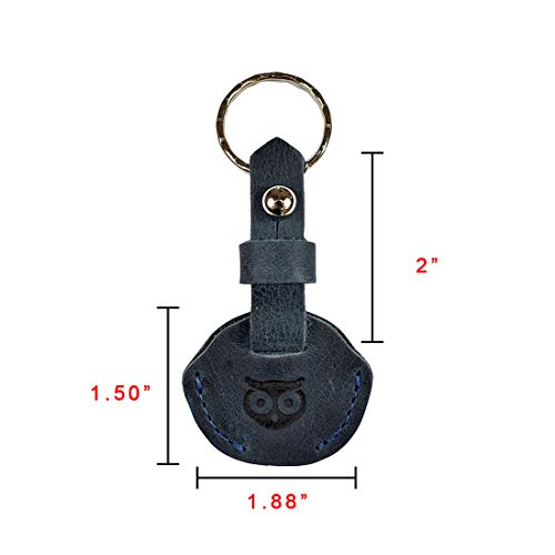 Hide & Drink, Leather Key Sleeve, Key Ring Holder, Vintage Cover, Stylish Accessories, Handmade Includes 101 Year Warranty (Slate Blue) #TOP4