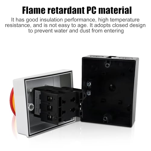 Hauptschalter Leistungsschalter 16A Drehschalter Ausschalter: WIYETY 3-Polig Reparaturschalter mit Gehäuse Trennung der Stromversorgung, Drehschalter für alle industriellen Anforderungen