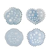 Material ecológico: los moldes de resina están hechos de silicona, que no es tóxica, flexible, resistente al desgaste y duradera. El molde de silicona se puede utilizar para chocolate, resina, cabujón, caramelo, cera, vela, jabón, etc.
