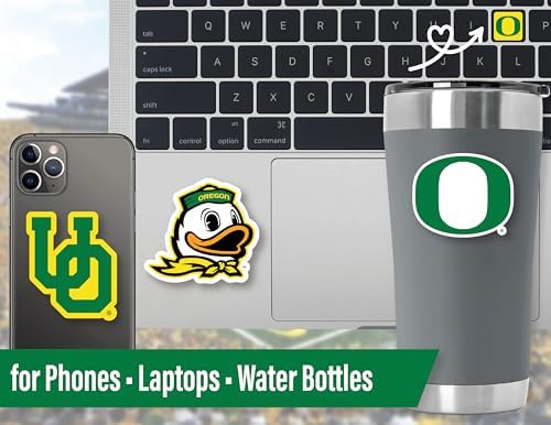 Oregon Ducks Stickers Decals Bundle Vinyl for Water Bottle Car Helmet 14 Pc - 3