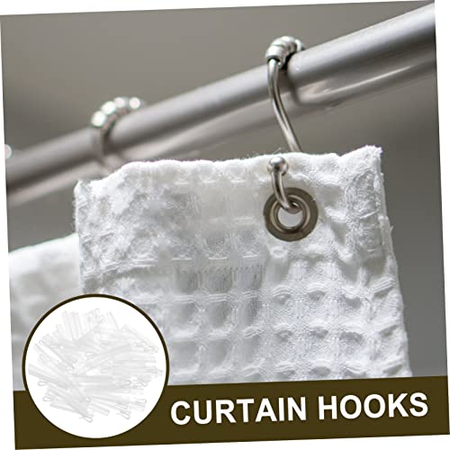 Clips de plástico ajustables y ganchos versátiles para cortinas en tratamientos de ventanas 6