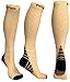 Physix Gear Compression Socks for Men & Women 20-30 mmhg, Best Graduated Athletic Fit for Running Nurses Shin Splints Flight Travel & Maternity Pregnancy -Boost Stamina Circulation & Recovery NUDE S/M