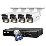 ANNKE Surveillance Camera System, 1080P 8CH DVR Home Security Camera System with 1TB HDD and (4) Ultra Clear 100ft Night Vision Full-HD 1080P Security Camera for Outdoor use, Email Alert with Snapshot
