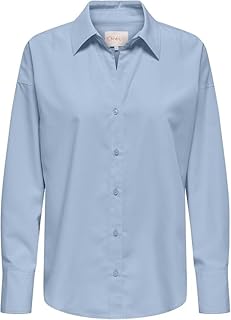 ONLFLOR Life LS REG CC WVN - Blusa para mujer, Color azul., L