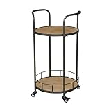 Multifuctionality: This cart offers you a maximum of strength and efficiency. It can accommodate many things such as fruits, wine glasses, plates, and snacks, or decorations. Vintage look completes your modern kitchen style.
