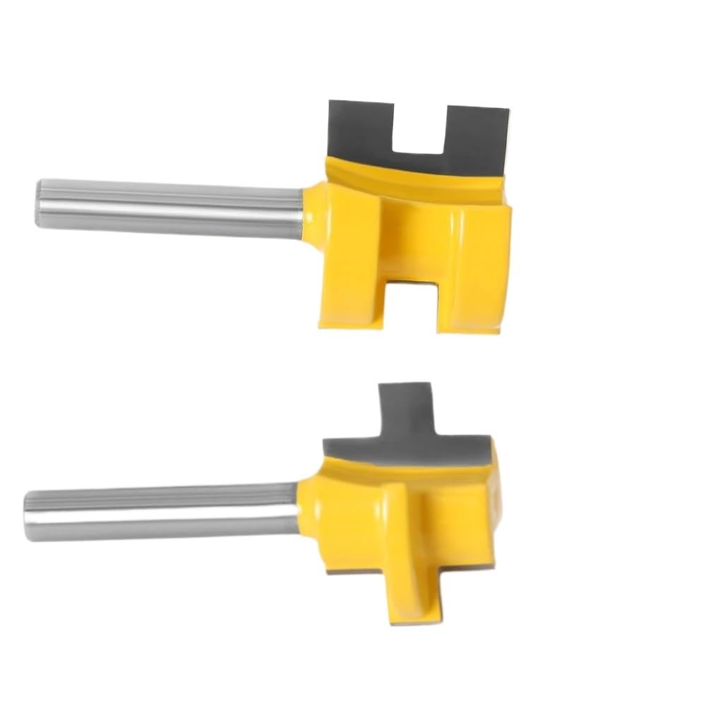 Zestaw 2 mini frezów do rowków na pióro i wpust – frezy obróbki drewna z trzpieniem 1/4"/6 mm/8 mm łączenia czopów, nóż liniowy(8mm shank)