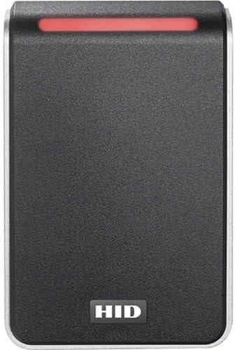 HID 40TKS-01 Signo 40 Wall Mount Contactless Smartcard Reader, Seos Profile, OSDP/Wiegand, Terminal, Mobile Ready, Black with Silver Trim (Replaces R40, RP40)