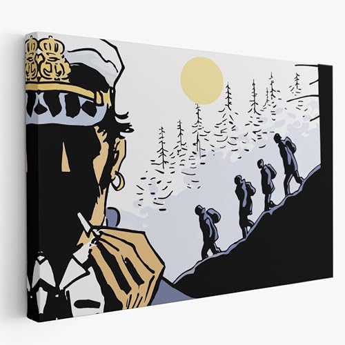 Reproduction Corto Maltese Minuit, toile tendue 50x70cm avec kit de montage