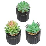 Decoración artificial de suculentas en maceta: puedes regalárselo a amigos para compartir la decoración con ellos.