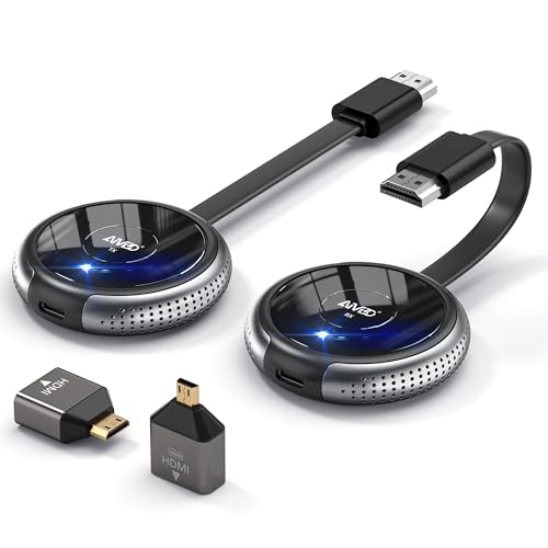 Kit d'émetteur et de récepteur audio vidéo sans fil compatible Hdmi 4k 30hz 60m Sans fil Hd Extender pour caméra Tv Ordinateur portable | FR