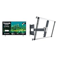 Panasonic TX-65LXW724 164 cm LED Fernseher (65 Zoll, HDR Bright Panel, 4K Ultra HD, Triple Tuner, HDMI, USB, Smart TV), Silber mit Vogel's Thin 545 schwenkbare TV-Wandhalterung