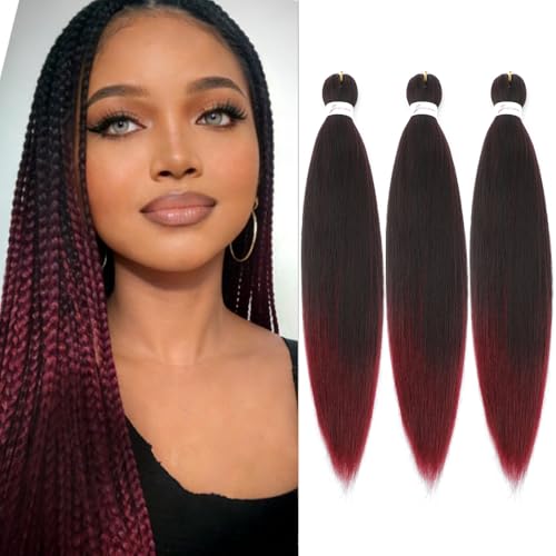 WacanDan Ombre Braiding Hair Pre stretched 16 Inch 3 Packs