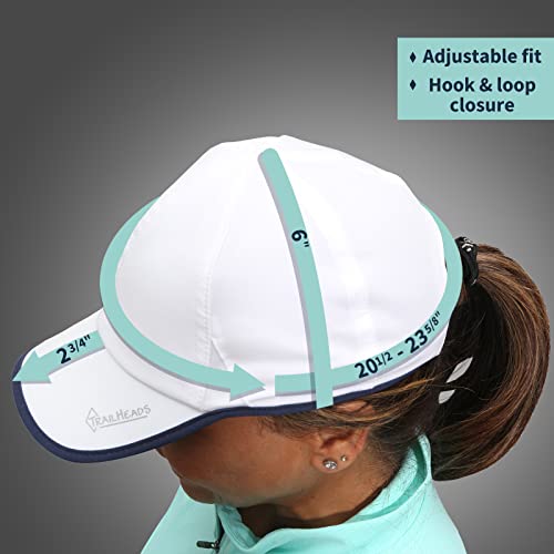Trailheads Women's Running Hat With Uv Protection | Upf 50 Hats | Summer Hats For Women | Outdoor Hats (White/Navy) #TOP4
