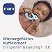MAM Cooler, Beißring für Babys fördert Sehsinn & Motorik, Greifling mit Wasserkühlteil erreicht auch die Backenzähne, ab 4+ Monate, türkis
