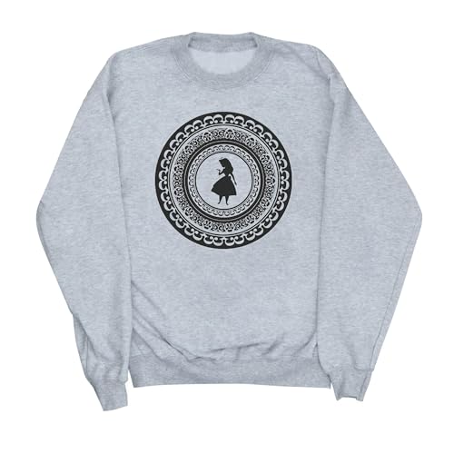 Sweat-shirt Disney fille Alice aux pays des merveilles pour la récréation et le sport en gris