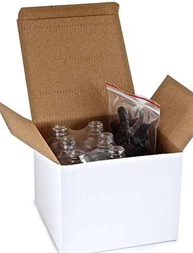 Vivaplex, 6, Clear, 4 Oz Glass Bottles, With Glass Eye Droppers #TOP3