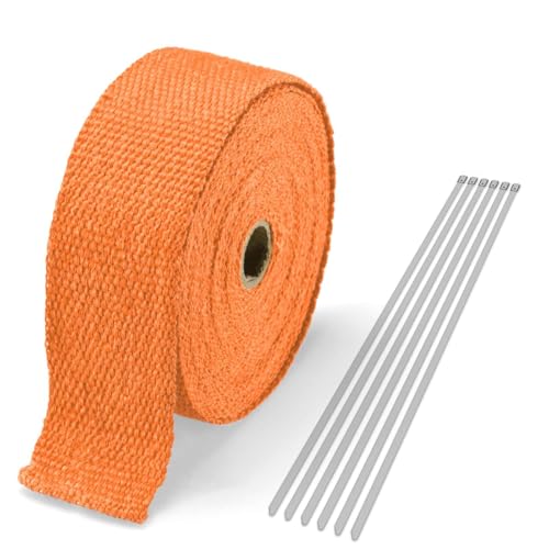 Cinta de fibra de vidrio para tubo de escape de moto ideal para rutas largas y viajes en ruta