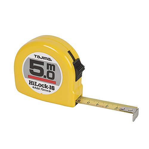 Tajima H6P50My Hi Lock Measuring Tape, Yellow, 5 M X 16 Mm #TOP4