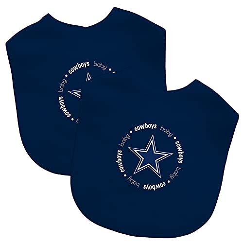 Baby Fanatic NFL Dallas Cowboys 2-Pack Bibs, One Size, Team Color