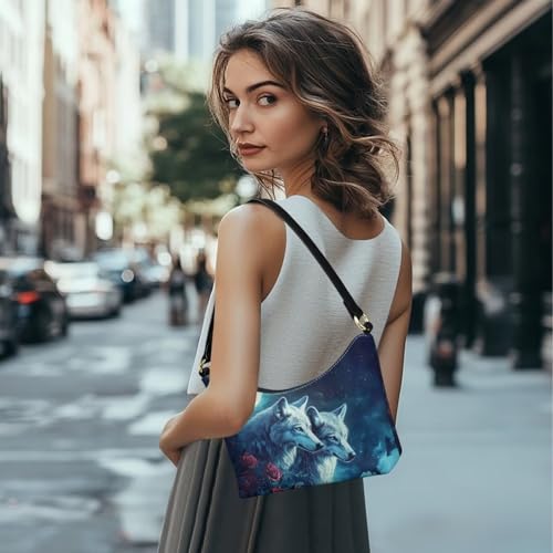 Image of Handbag for Women Leather Underam Shoulder Bag with Zipper Fashion Work Purse Waterproof Travel Wallet